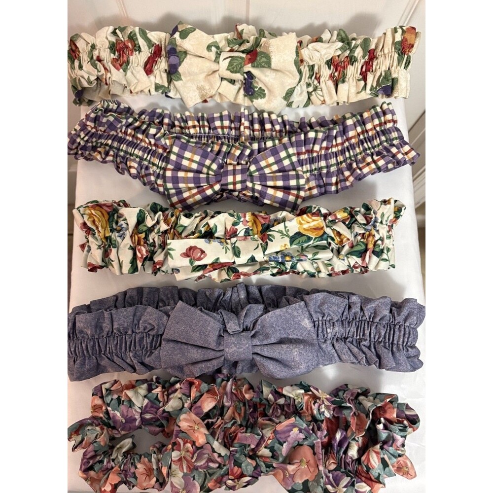 (5) New Longaberger Basket Vintage 1990’s Collectible Basket Garters, Size Large